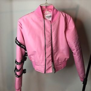 Pink bomber  jacket !